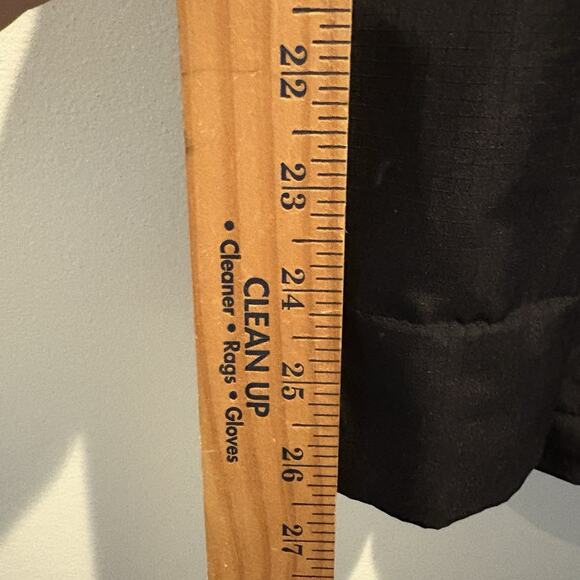 Abercrombie & Fitch Technical Coat Men Medium Black Parka Jacket Hooded Zip - Picture 10 of 16